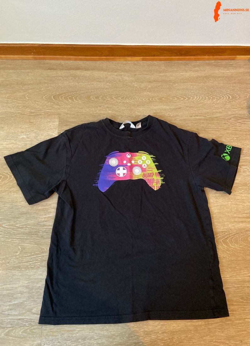 xbox-x-hm-svart-gaming-t-shirt-146152-90-kr