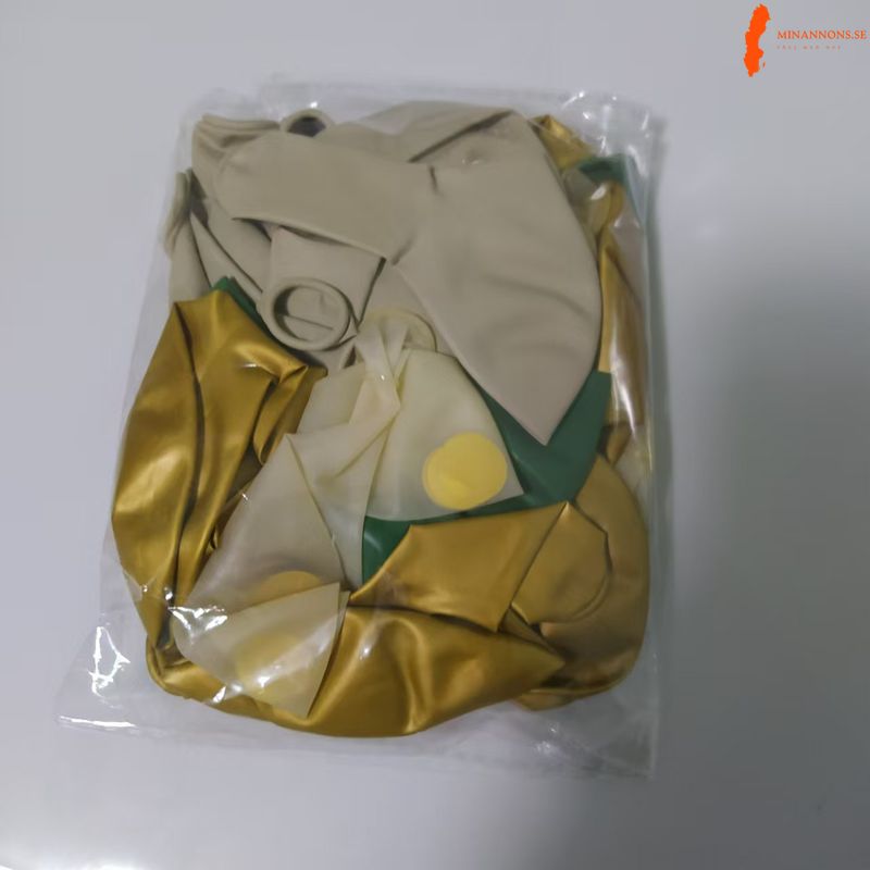30-st-ballonger-12-tum-retro-gron-vit-guld-konfetti-latexballonger