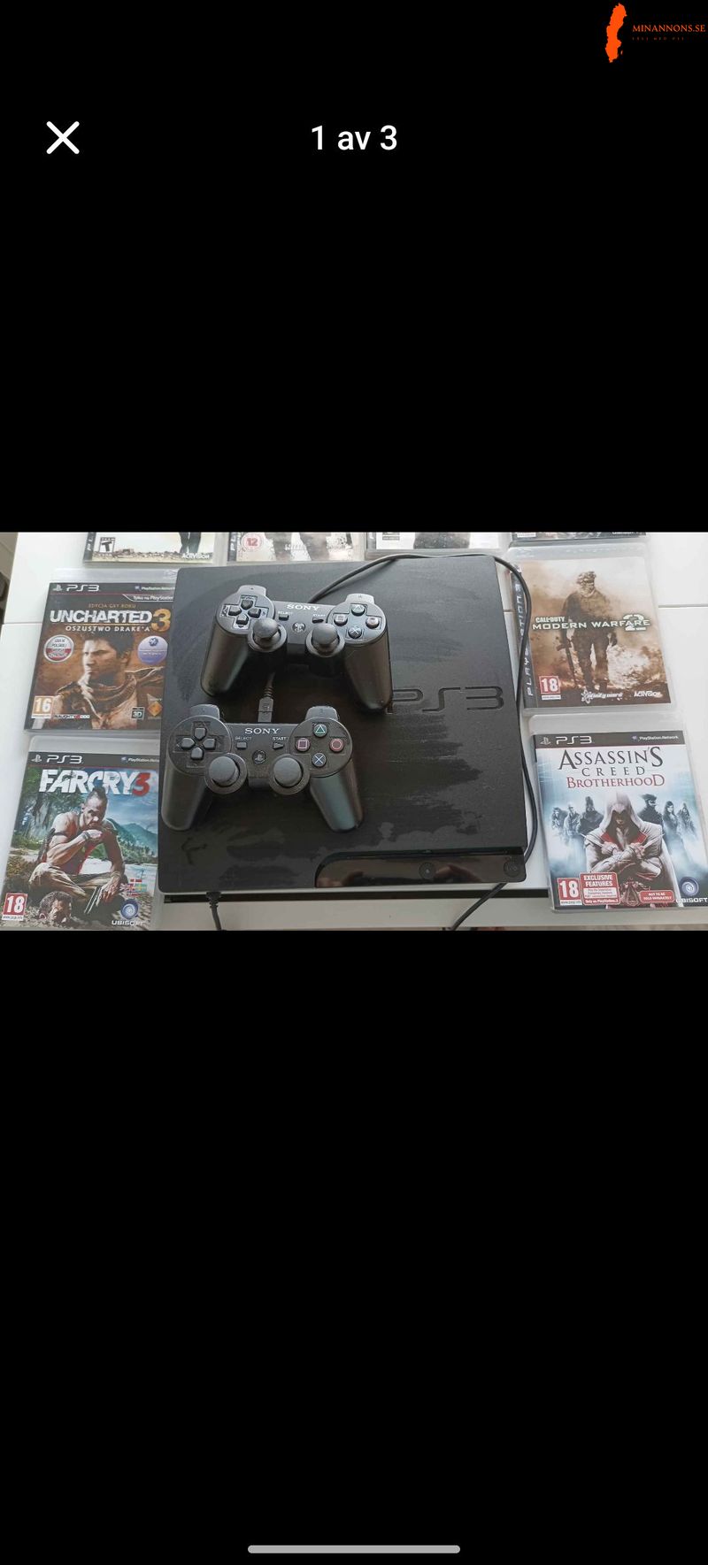 playstation-3-slim-160-gb-2-handkontroller-12-spel