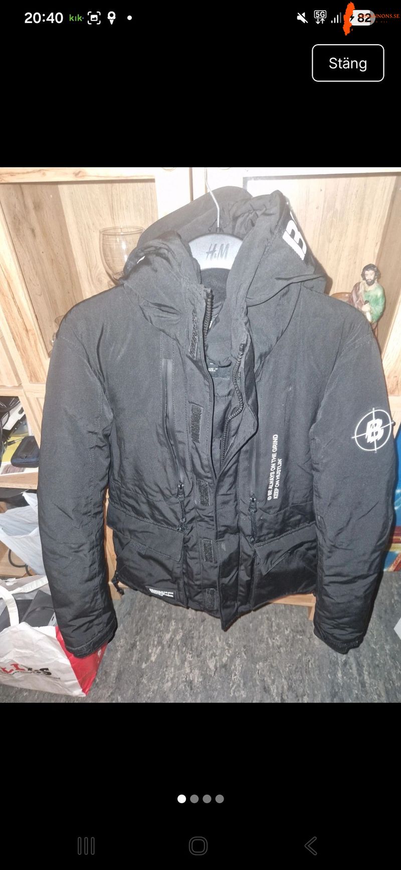 svart-parkasjacka-fran-hm-st-xs